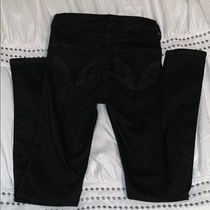 black high rise skinny hollister jeans